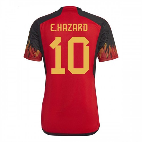 Belgia VM 2022 Eden Hazard 10 Hjemme Landslagsdrakt Kortermet